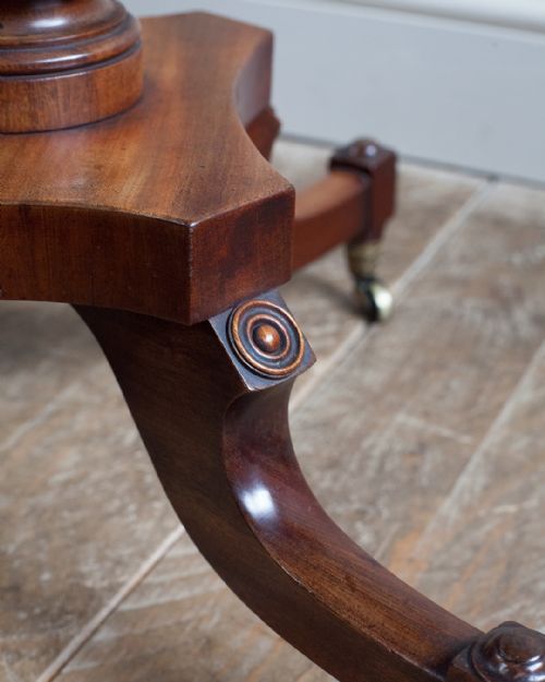 REGENCY MAHOGANY PEDESTAL WORK TABLE - ADDITIONAL PHOTO 7