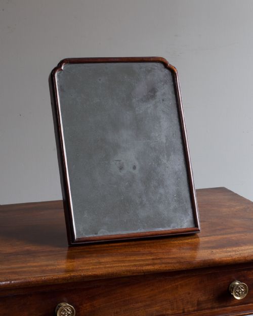 SMALL 18TH CENTURY MAHOGANY WALL DRESSING MIRROR - ADDITIONAL PHOTO 3