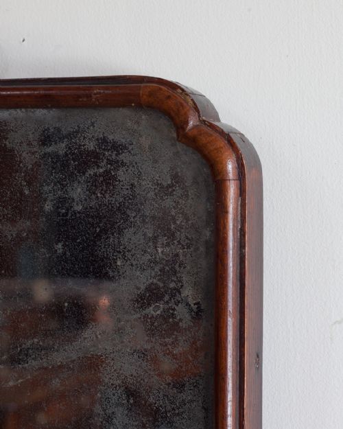 SMALL 18TH CENTURY MAHOGANY WALL DRESSING MIRROR - ADDITIONAL PHOTO 5
