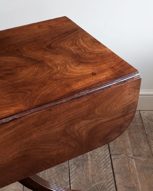 REGENCY MAHOGANY PEDESTAL PEMBROKE TABLE - ADDITIONAL PHOTO 5