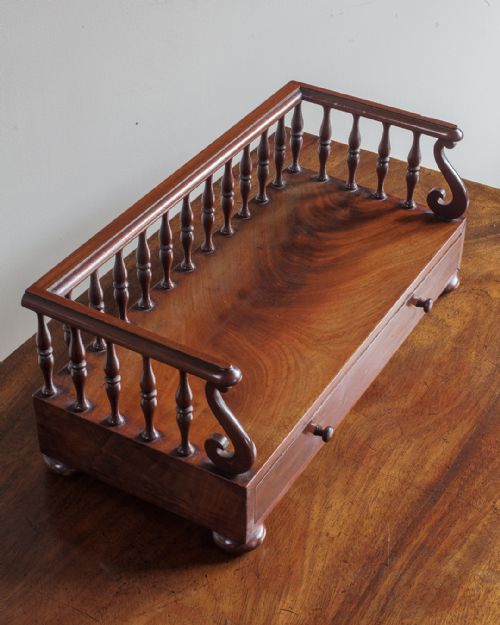 REGENCY MAHOGANY BOOK TRAY - ADDITIONAL PHOTO 2