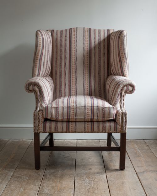 GEORGE III MAHOGANY WING BACK ARM CHAIR - ADDITIONAL PHOTO 1
