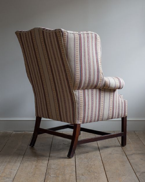 GEORGE III MAHOGANY WING BACK ARM CHAIR - ADDITIONAL PHOTO 3