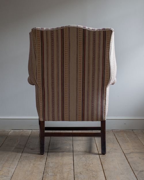 GEORGE III MAHOGANY WING BACK ARM CHAIR - ADDITIONAL PHOTO 4