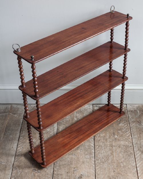 BEAUTIFUL 19TH CENTURY MAHOGANY WALL SHELVES - ADDITIONAL PHOTO 3