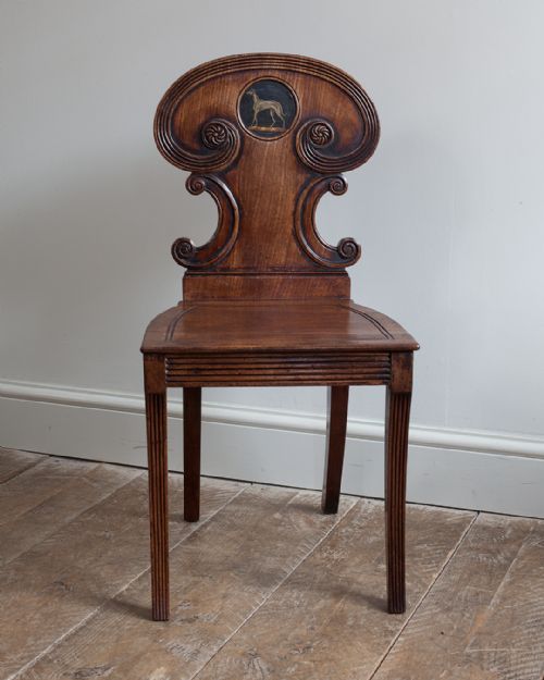 REGENCY MAHOGANY HALL CHAIR - ADDITIONAL PHOTO 1