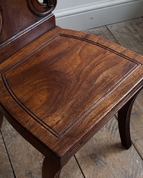REGENCY MAHOGANY HALL CHAIR - ADDITIONAL PHOTO 4