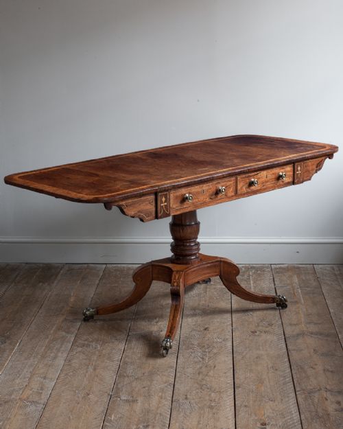 REGENCY ROSEWOOD SOFA TABLE - ADDITIONAL PHOTO 1
