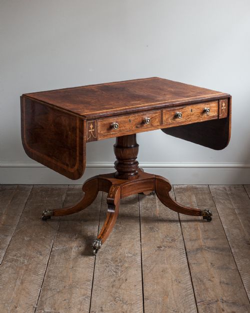REGENCY ROSEWOOD SOFA TABLE - ADDITIONAL PHOTO 2