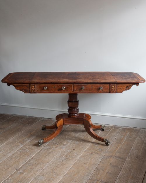 REGENCY ROSEWOOD SOFA TABLE - ADDITIONAL PHOTO 3