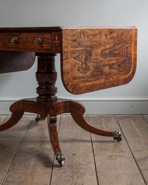 REGENCY ROSEWOOD SOFA TABLE - ADDITIONAL PHOTO 4