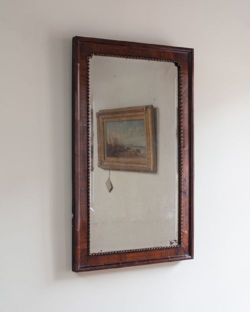 19TH CENTURY MAHOGANY WALL MIRROR - ADDITIONAL PHOTO 1