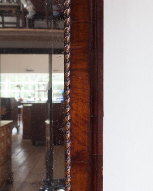 19TH CENTURY MAHOGANY WALL MIRROR - ADDITIONAL PHOTO 3