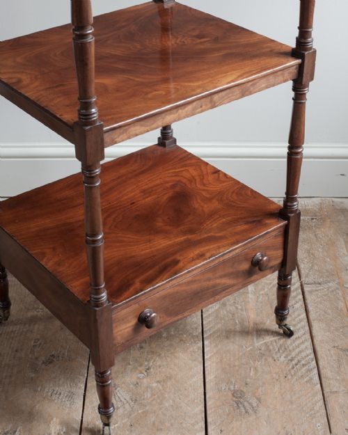 DELIGHTFUL REGENCY MAHOGANY WHATNOT - ADDITIONAL PHOTO 1