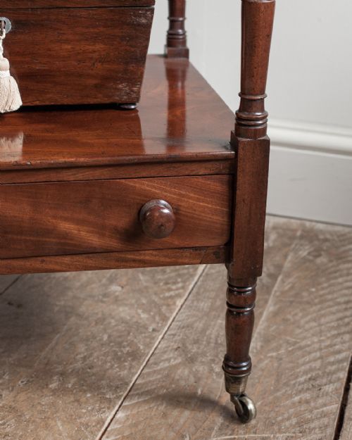 DELIGHTFUL REGENCY MAHOGANY WHATNOT - ADDITIONAL PHOTO 3