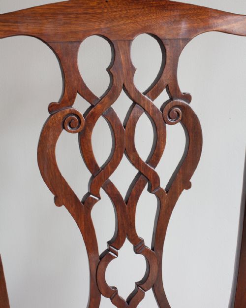 CHIPPENDALE PERIOD MAHOGANY CARVER CHAIR - ADDITIONAL PHOTO 4