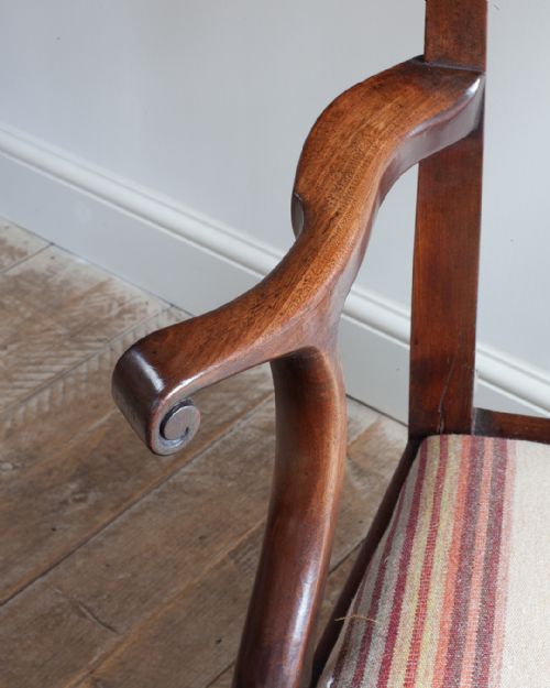 CHIPPENDALE PERIOD MAHOGANY CARVER CHAIR - ADDITIONAL PHOTO 5