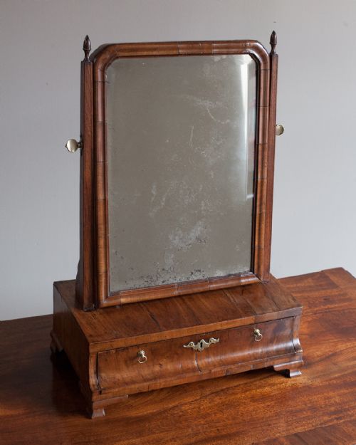 GEORGE III WALNUT TOILET MIRROR - ADDITIONAL PHOTO 2