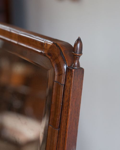GEORGE III WALNUT TOILET MIRROR - ADDITIONAL PHOTO 4