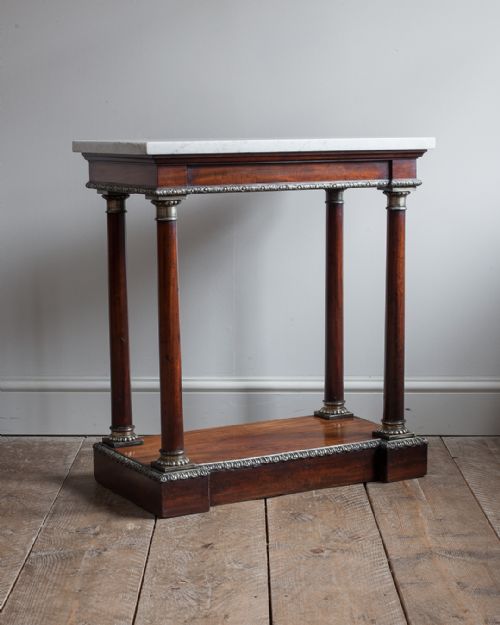 regency mahogany and brass mounted console table - CATEGORY: ANTIQUE TABLES - DATED 19TH CENTURY