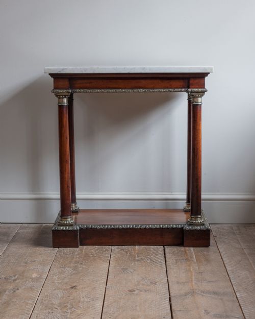 REGENCY MAHOGANY AND BRASS MOUNTED CONSOLE TABLE - ADDITIONAL PHOTO 1