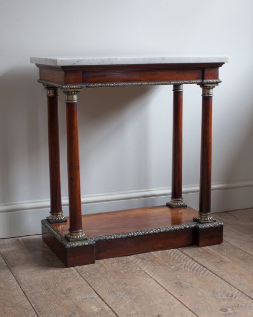 REGENCY MAHOGANY AND BRASS MOUNTED CONSOLE TABLE - ADDITIONAL PHOTO 2