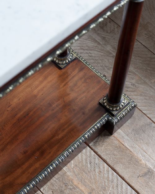 REGENCY MAHOGANY AND BRASS MOUNTED CONSOLE TABLE - ADDITIONAL PHOTO 3