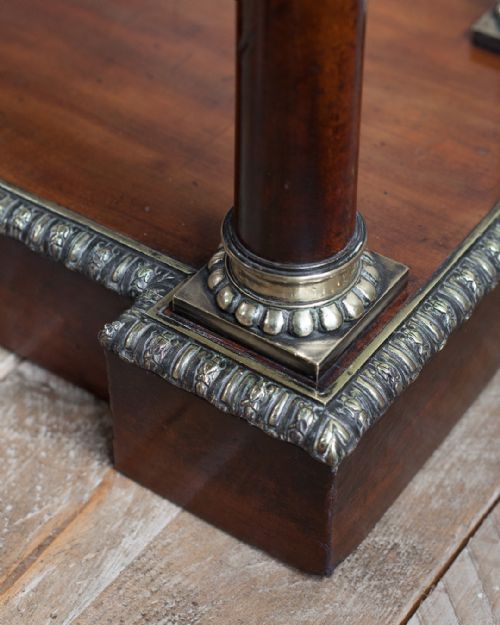REGENCY MAHOGANY AND BRASS MOUNTED CONSOLE TABLE - ADDITIONAL PHOTO 5
