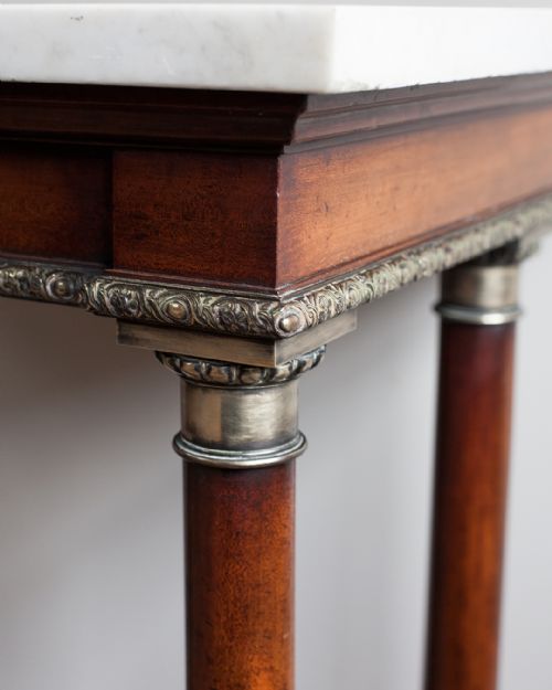 REGENCY MAHOGANY AND BRASS MOUNTED CONSOLE TABLE - ADDITIONAL PHOTO 6
