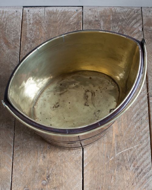19TH CENTURY DUTCH MAHOGANY BRASS BOUND BUCKET - ADDITIONAL PHOTO 4