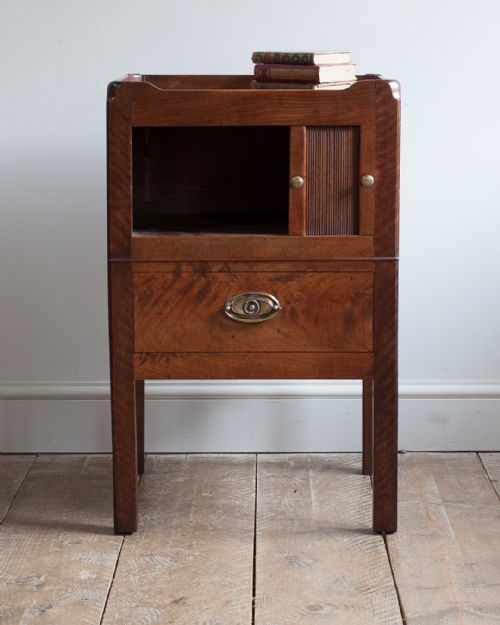 GEORGE III MAHOGANY TAMBOUR COMMODE - ADDITIONAL PHOTO 3