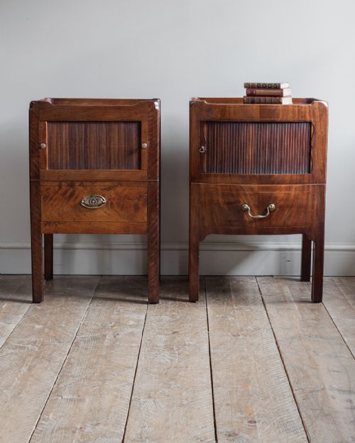 GEORGE III MAHOGANY TAMBOUR COMMODE - ADDITIONAL PHOTO 7