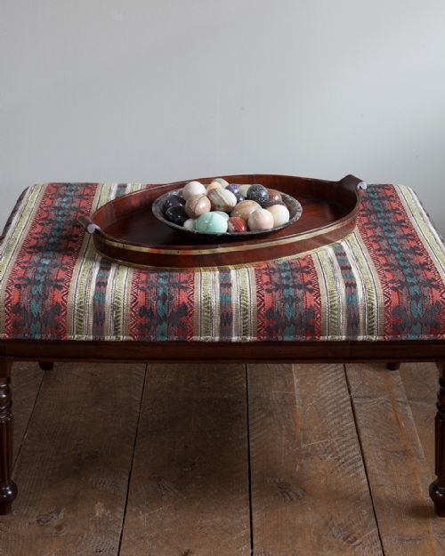 GEORGE III MAHOGANY BRASS BOUND OVAL TRAY - ADDITIONAL PHOTO 3