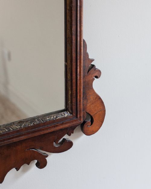GEORGE III MAHOGANY FRET MIRROR - ADDITIONAL PHOTO 3