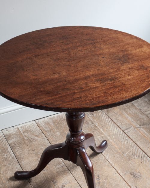 GOOD QUALITY GEORGE III MAHOGANY TRIPOD TABLE - ADDITIONAL PHOTO 1