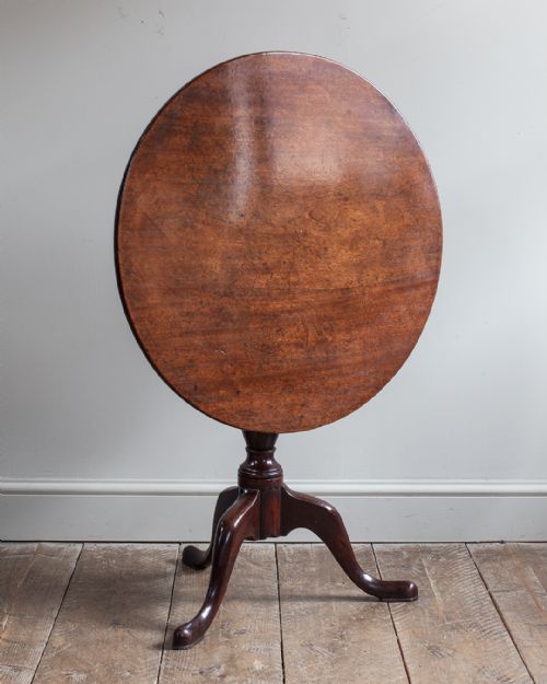 GOOD QUALITY GEORGE III MAHOGANY TRIPOD TABLE - ADDITIONAL PHOTO 4