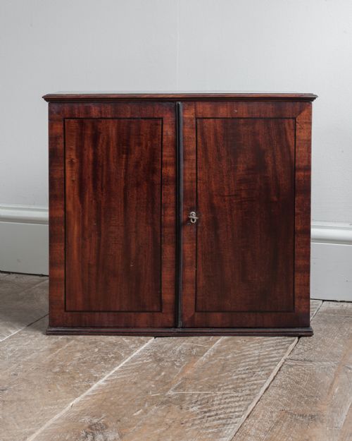 SMALL GEORGE III MAHOGANY WALL CUPBOARD - ADDITIONAL PHOTO 4