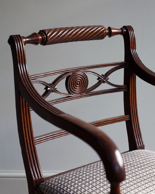REGENCY MAHOGANY DESK CHAIR - ADDITIONAL PHOTO 2