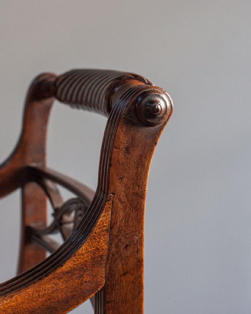 REGENCY MAHOGANY DESK CHAIR - ADDITIONAL PHOTO 6
