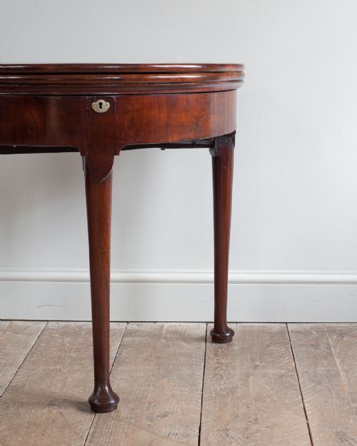 18TH CENTURY MAHOGANY TRIFOLD GAMES TABLE - ADDITIONAL PHOTO 4
