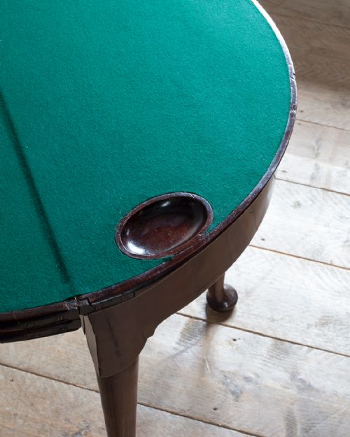 18TH CENTURY MAHOGANY TRIFOLD GAMES TABLE - ADDITIONAL PHOTO 5
