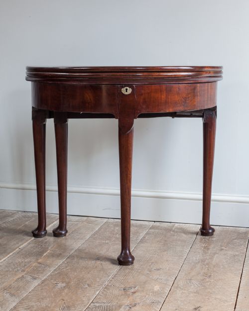18TH CENTURY MAHOGANY TRIFOLD GAMES TABLE - ADDITIONAL PHOTO 9