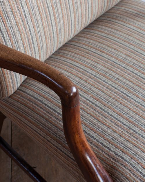 SMALL GEORGIAN MAHOGANY GAINSBOROUGH ARMCHAIR - ADDITIONAL PHOTO 5
