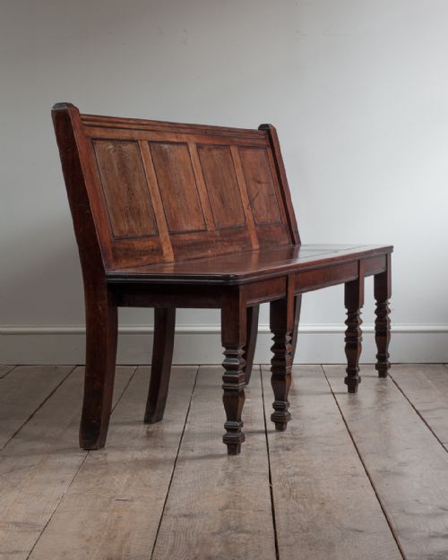 18TH CENTURY MAHOGANY HALL BENCH - ADDITIONAL PHOTO 2