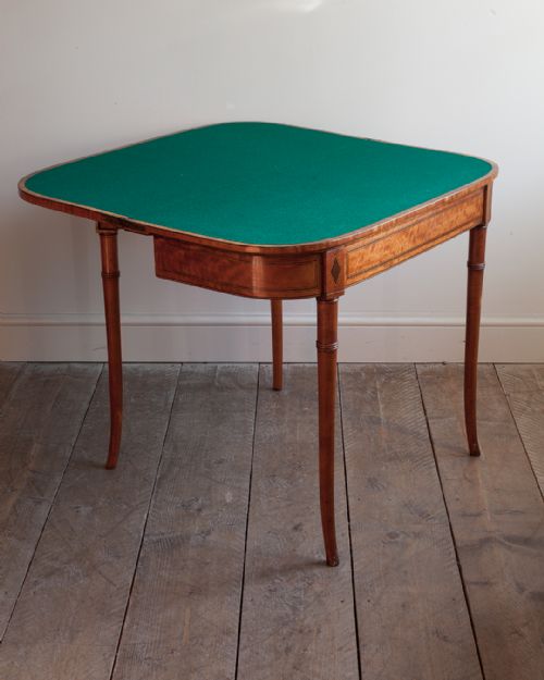 REGENCY SATINWOOD CARD TABLE - ADDITIONAL PHOTO 5
