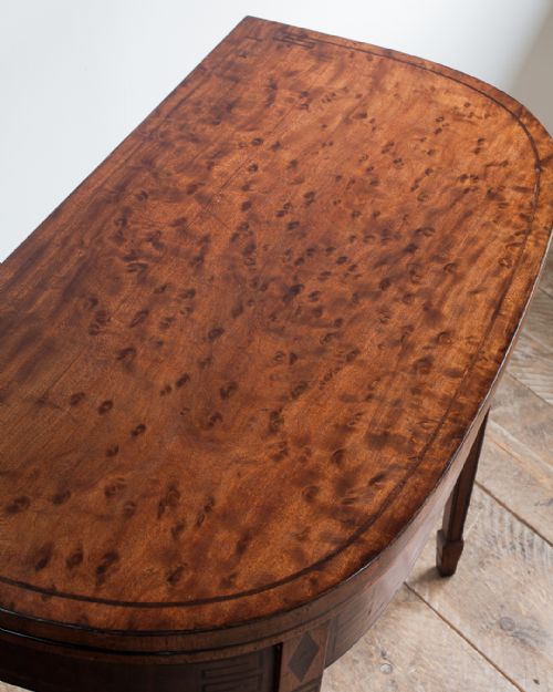 REGENCY MAHOGANY 'D' SHAPED CARD TABLE - ADDITIONAL PHOTO 1