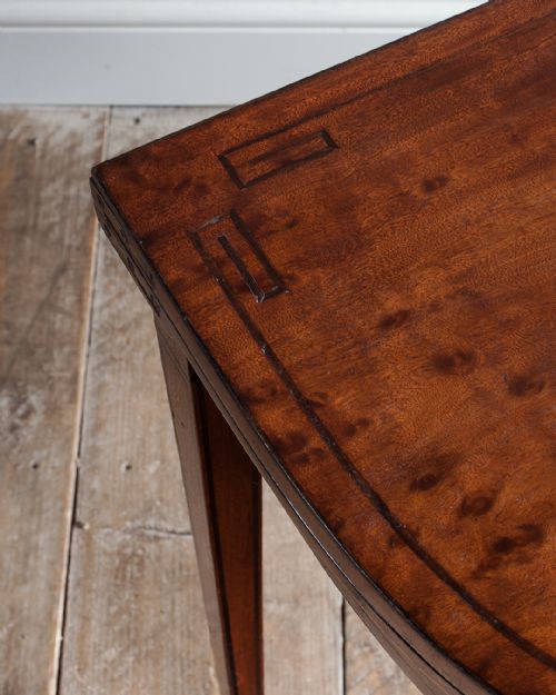 REGENCY MAHOGANY 'D' SHAPED CARD TABLE - ADDITIONAL PHOTO 2
