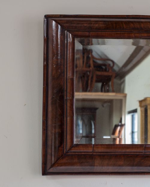 WILLIAM MARY WALNUT CUSHION MIRROR - ADDITIONAL PHOTO 1