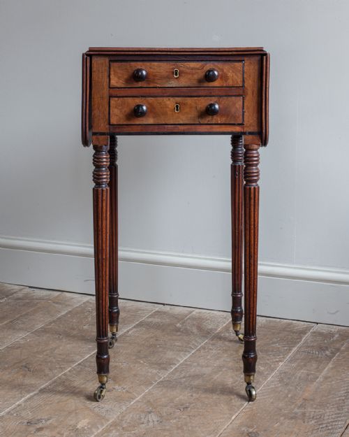 CHARMING REGENCY MAHOGANY WORK TABLE - ADDITIONAL PHOTO 1