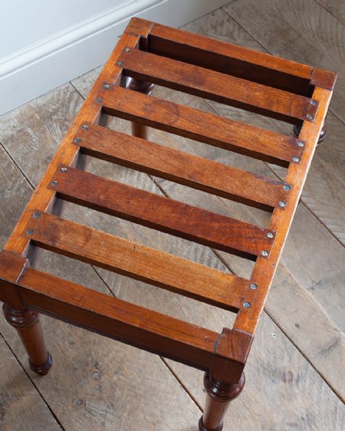 PAIR OF 19TH CENTURY MAHOGANY LUGGAGE STANDS - ADDITIONAL PHOTO 2
